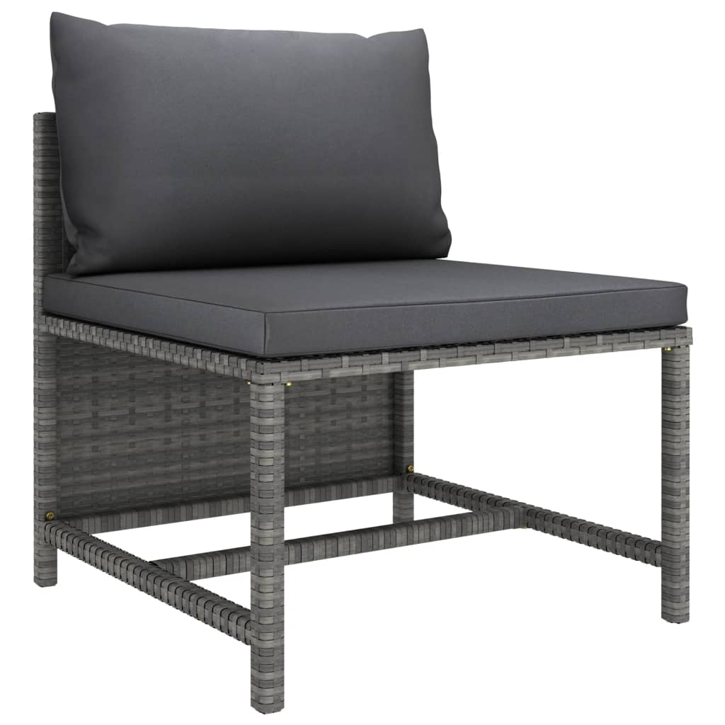 Set Mobilier De Grădină Cu Perne, 12 Piese, , Poliratan