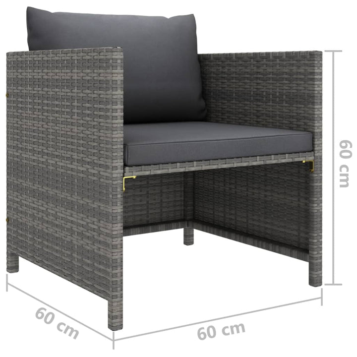 Set Mobilier De Grădină Cu Perne, 12 Piese, , Poliratan