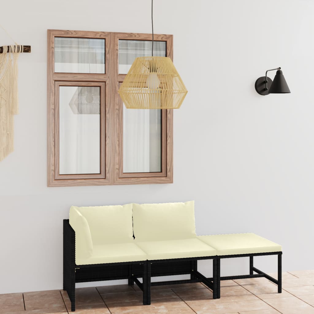 Set Mobilier De Grădină Cu Perne, 12 Piese, , Poliratan