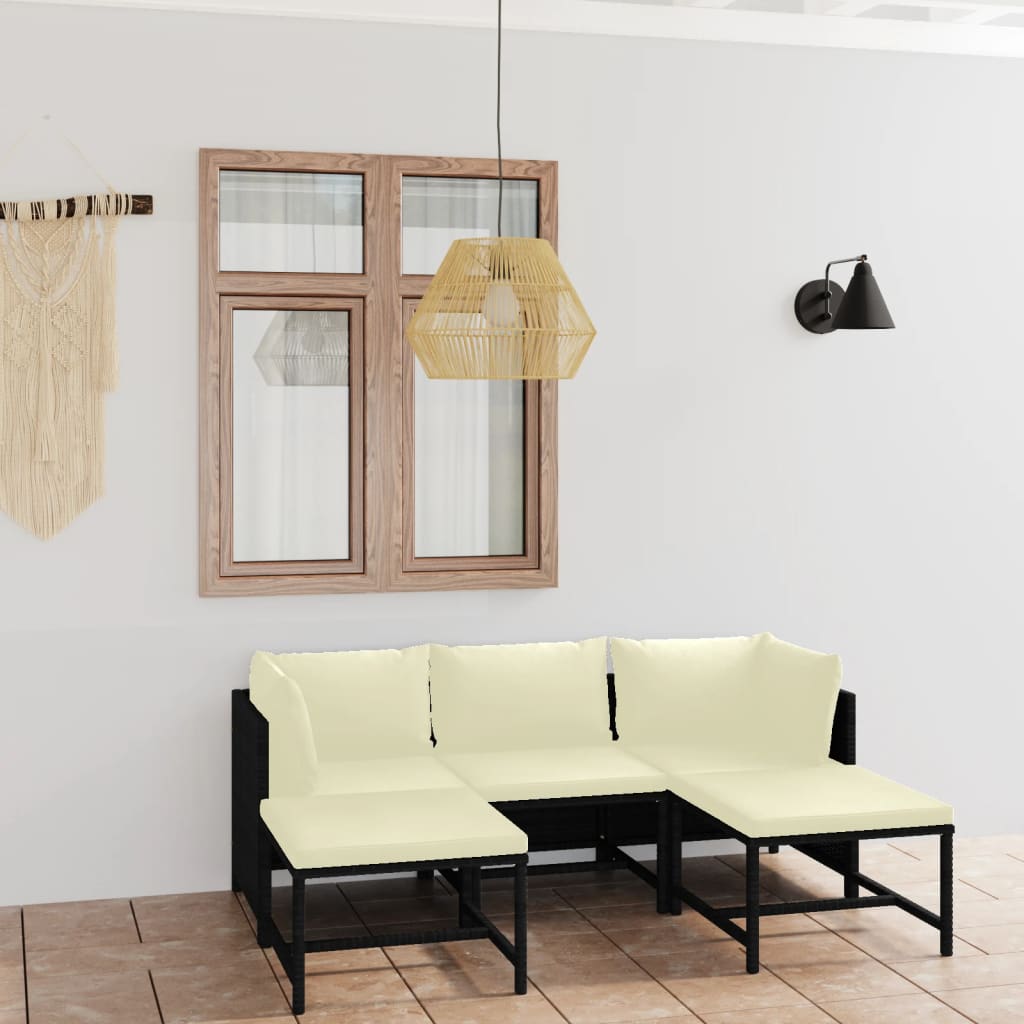 Set Mobilier De Grădină Cu Perne, 12 Piese, , Poliratan