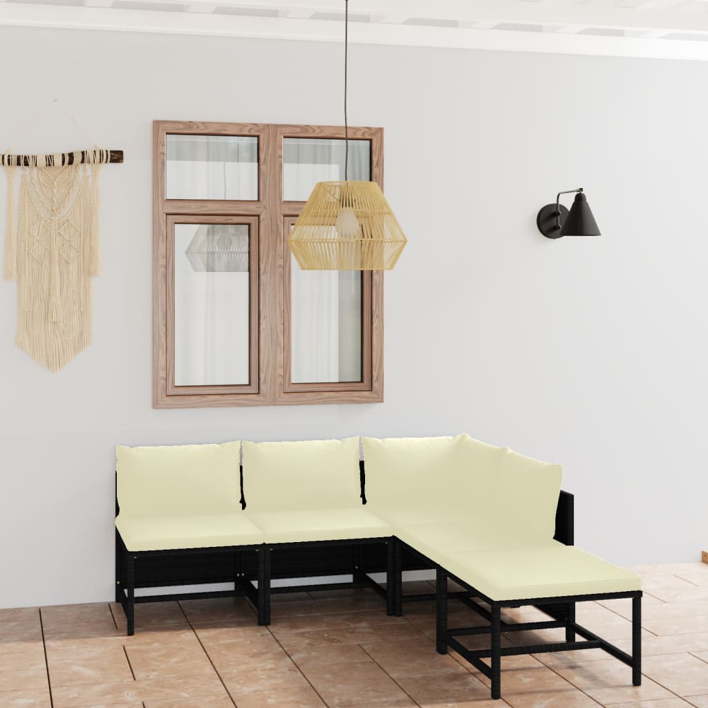 Set Mobilier De Grădină Cu Perne, 12 Piese, , Poliratan
