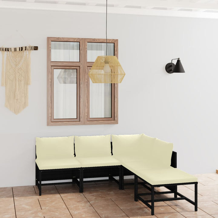 Set Mobilier De Grădină Cu Perne, 12 Piese, , Poliratan