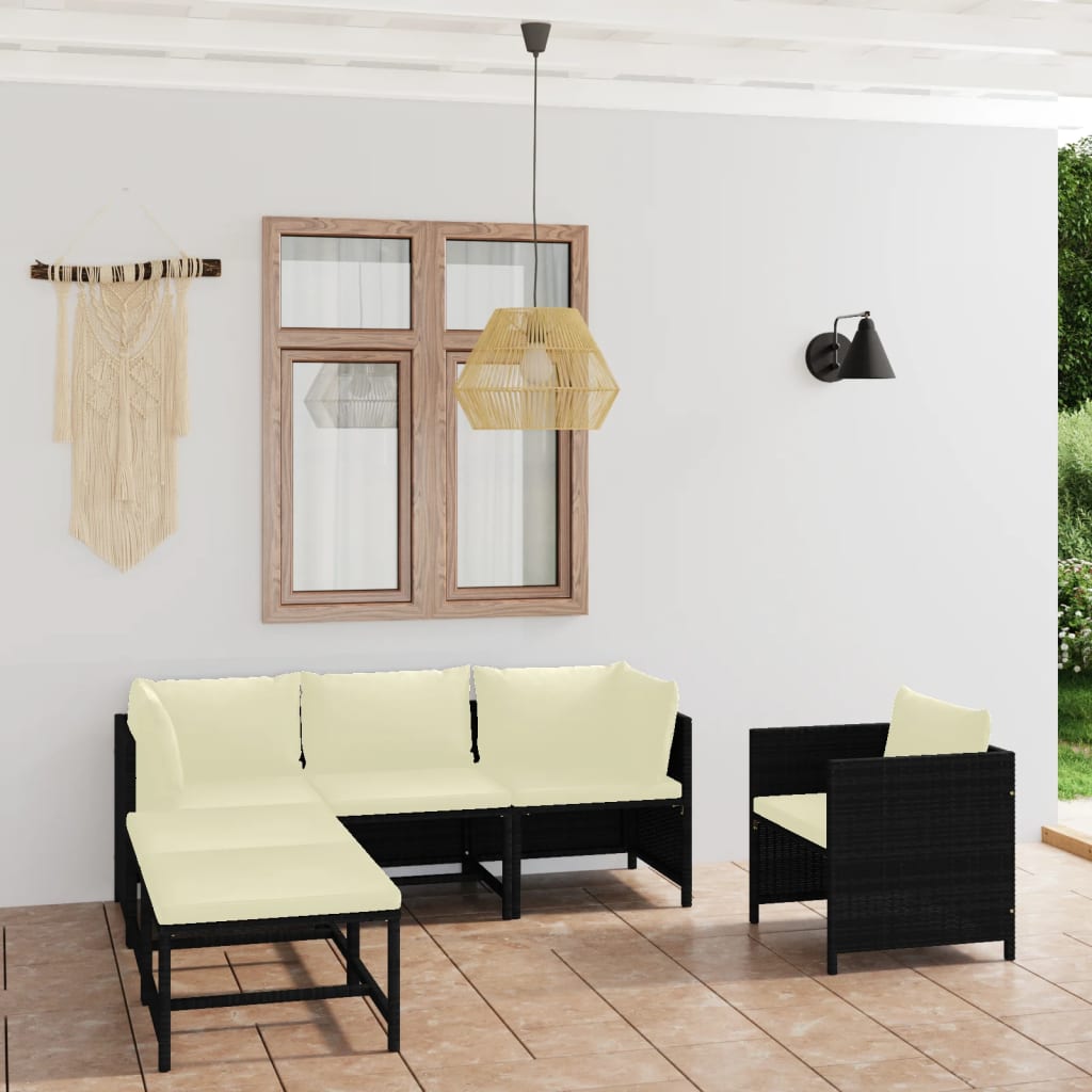 Set Mobilier De Grădină Cu Perne, 12 Piese, , Poliratan