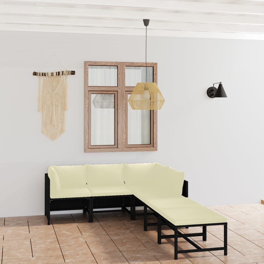 Set Mobilier De Grădină Cu Perne, 12 Piese, , Poliratan