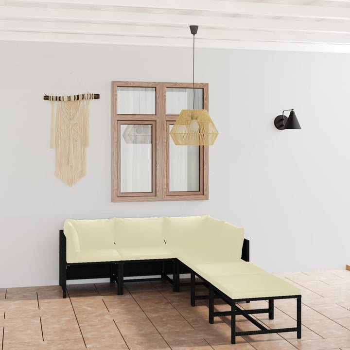 Set Mobilier De Grădină Cu Perne, 12 Piese, , Poliratan