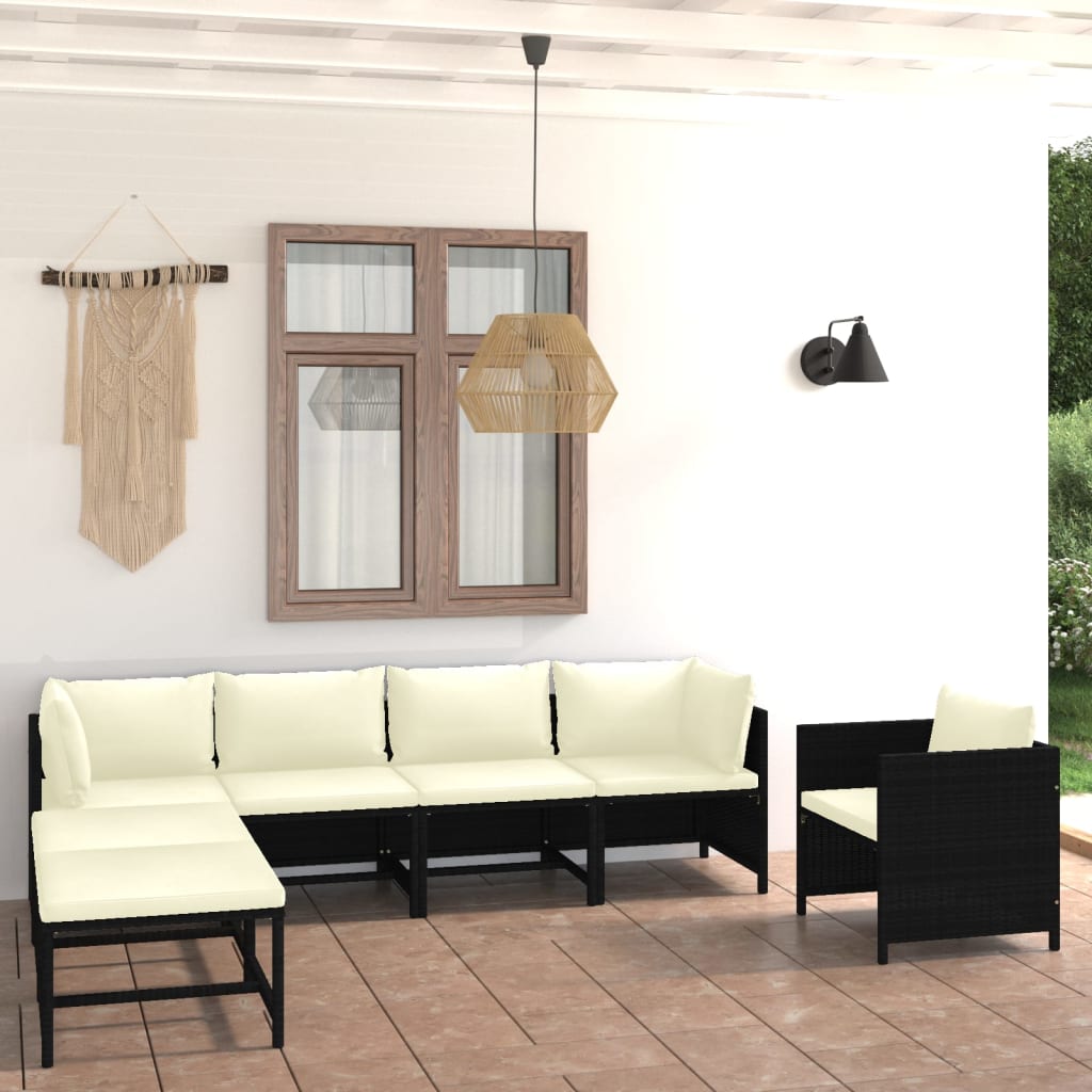 Set Mobilier De Grădină Cu Perne, 12 Piese, , Poliratan