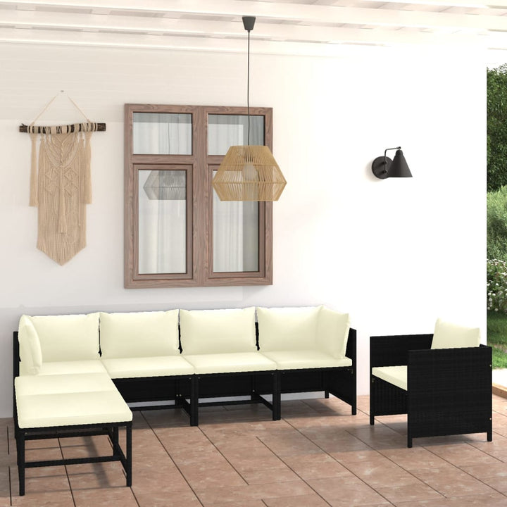 Set Mobilier De Grădină Cu Perne, 12 Piese, , Poliratan