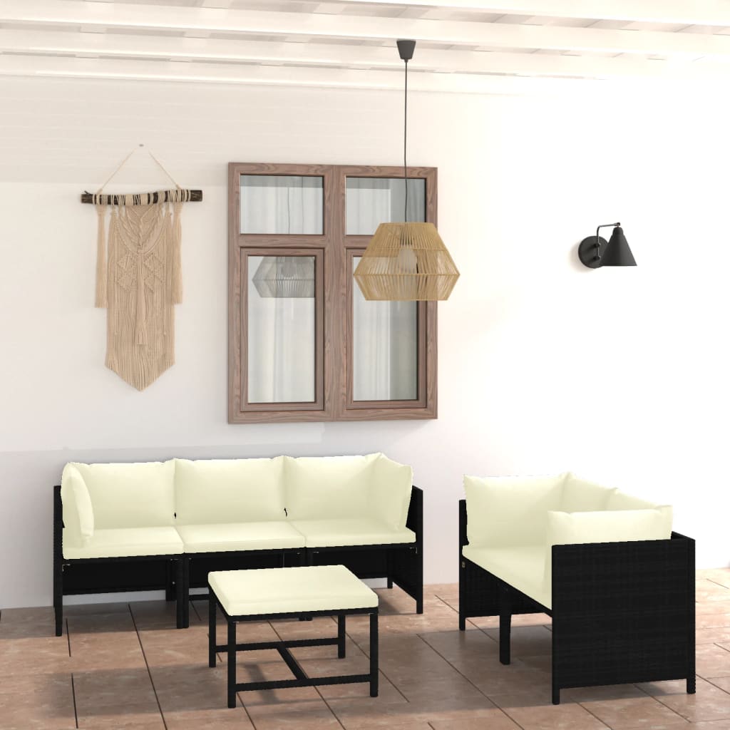 Set Mobilier De Grădină Cu Perne, 12 Piese, , Poliratan