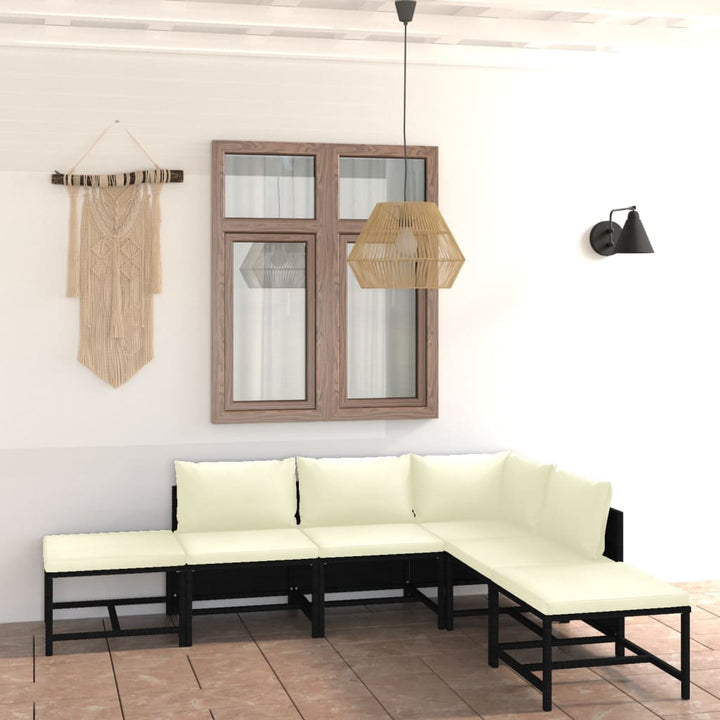 Set Mobilier De Grădină Cu Perne, 12 Piese, , Poliratan