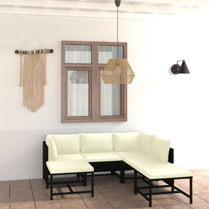 Set Mobilier De Grădină Cu Perne, 12 Piese, , Poliratan