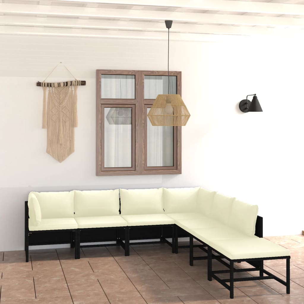 Set Mobilier De Grădină Cu Perne, 12 Piese, , Poliratan