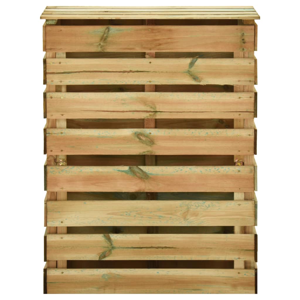 Compostor De Grădină Din Șipci, 80X50X100 Cm, Lemn Pin Tratat