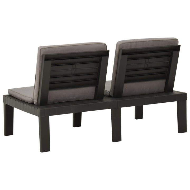 Set Mobilier De Grădină Cu Perne, 3 Piese, , Plastic