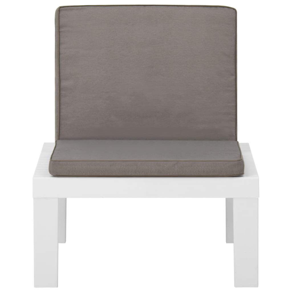 Set Mobilier De Grădină Cu Perne, 4 Piese, , Plastic