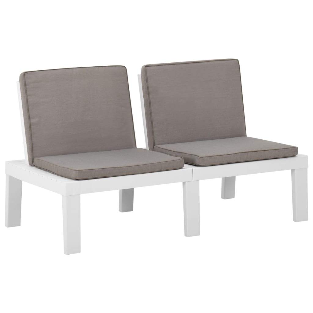 Set Mobilier De Grădină Cu Perne, 4 Piese, , Plastic