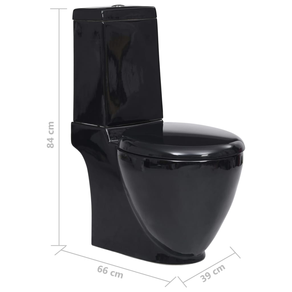 Vas Wc Toaletă Baie, , Ceramică, Rotund, Flux Inferior