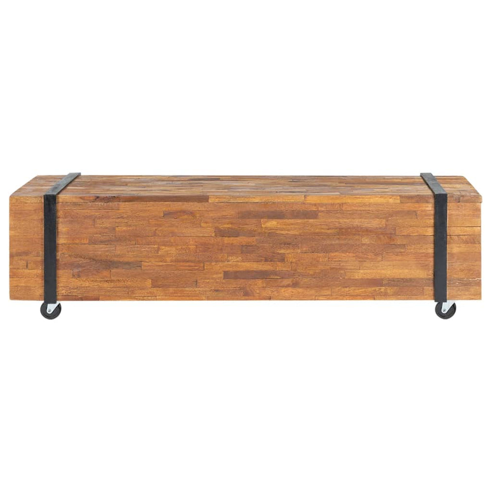 Suport Tv, 110X30X32,5 Cm, Lemn Masiv De Tec