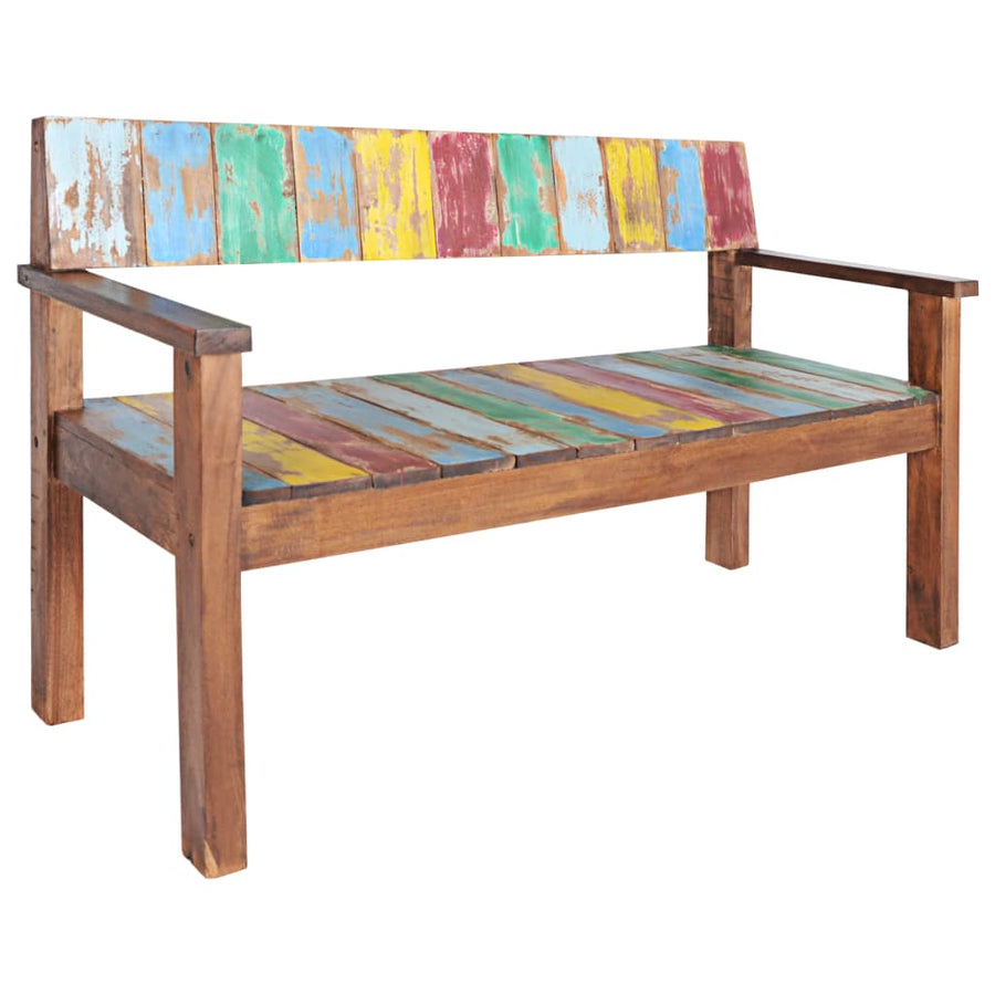 Bancă, 115 Cm, Lemn Masiv Reciclat