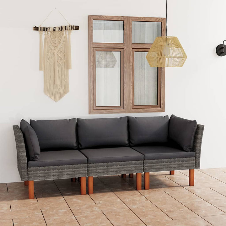 Set Mobilier De Grădină Cu Perne, 8 Piese, , Poliratan