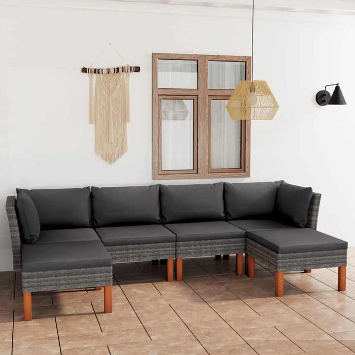 Set Mobilier De Grădină Cu Perne, 8 Piese, , Poliratan