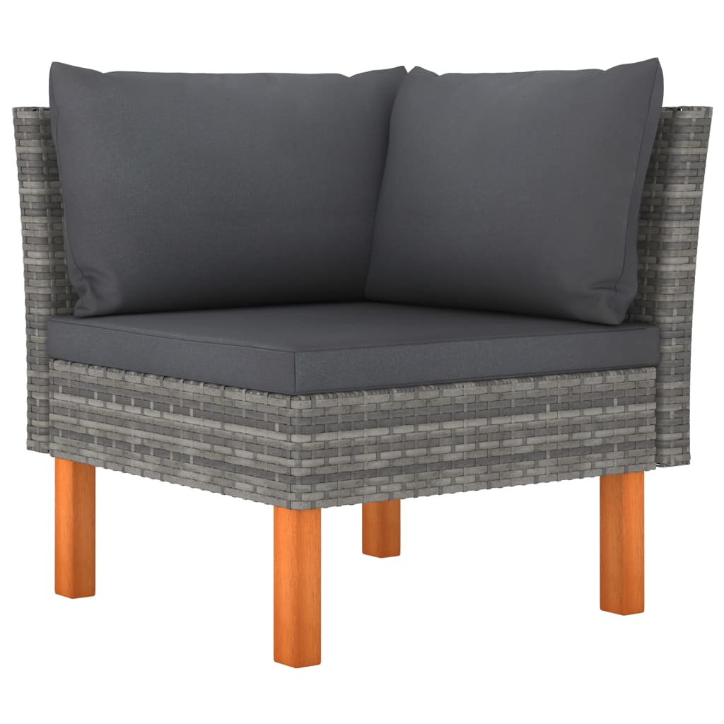 Set Mobilier De Grădină Cu Perne, 8 Piese, , Poliratan