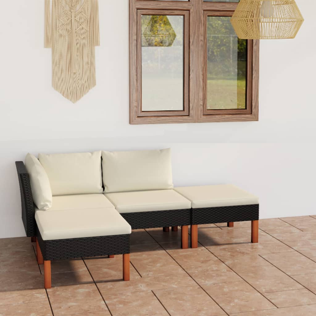 Set Mobilier De Grădină Cu Perne, 8 Piese, , Poliratan