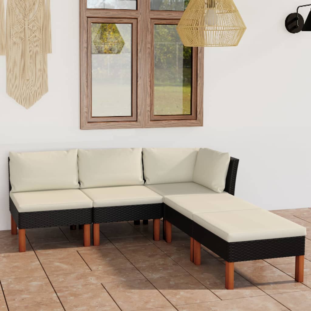 Set Mobilier De Grădină Cu Perne, 8 Piese, , Poliratan