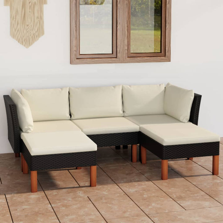Set Mobilier De Grădină Cu Perne, 8 Piese, , Poliratan