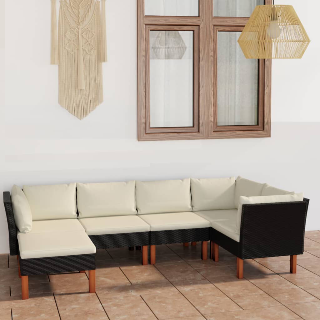 Set Mobilier De Grădină Cu Perne, 8 Piese, , Poliratan
