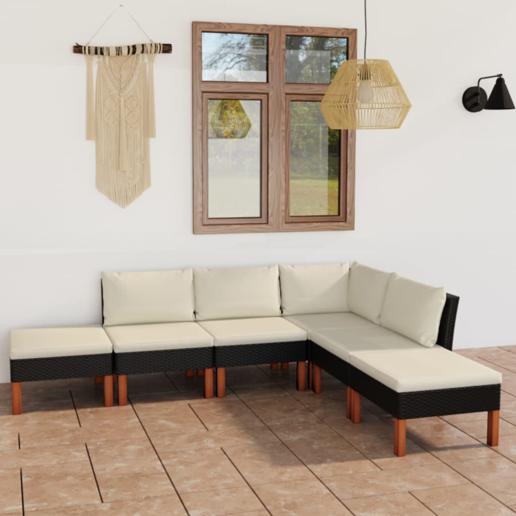 Set Mobilier De Grădină Cu Perne, 8 Piese, , Poliratan