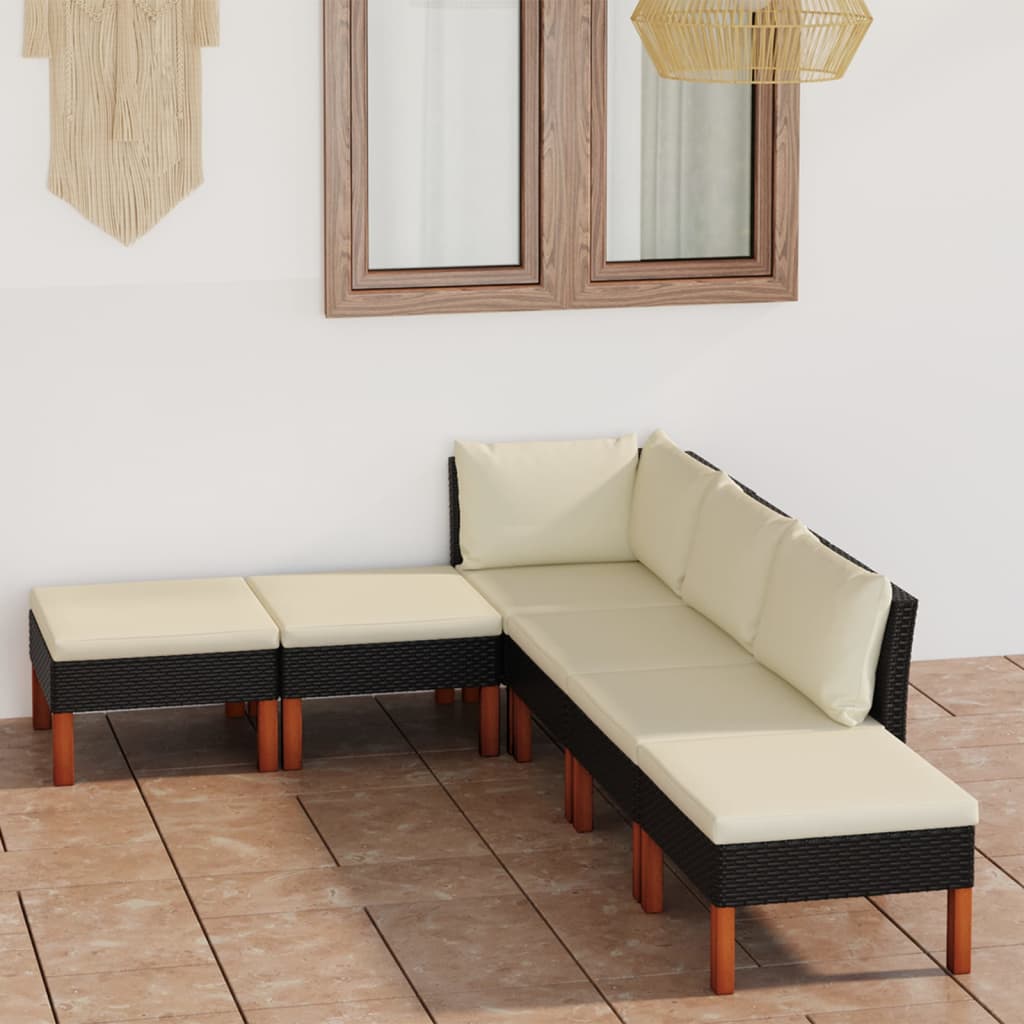Set Mobilier De Grădină Cu Perne, 8 Piese, , Poliratan