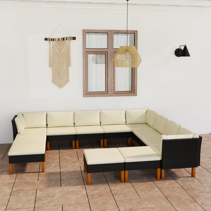 Set Mobilier De Grădină Cu Perne, 8 Piese, , Poliratan