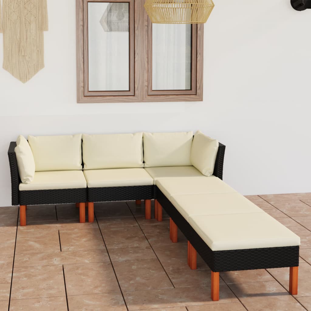 Set Mobilier De Grădină Cu Perne, 8 Piese, , Poliratan