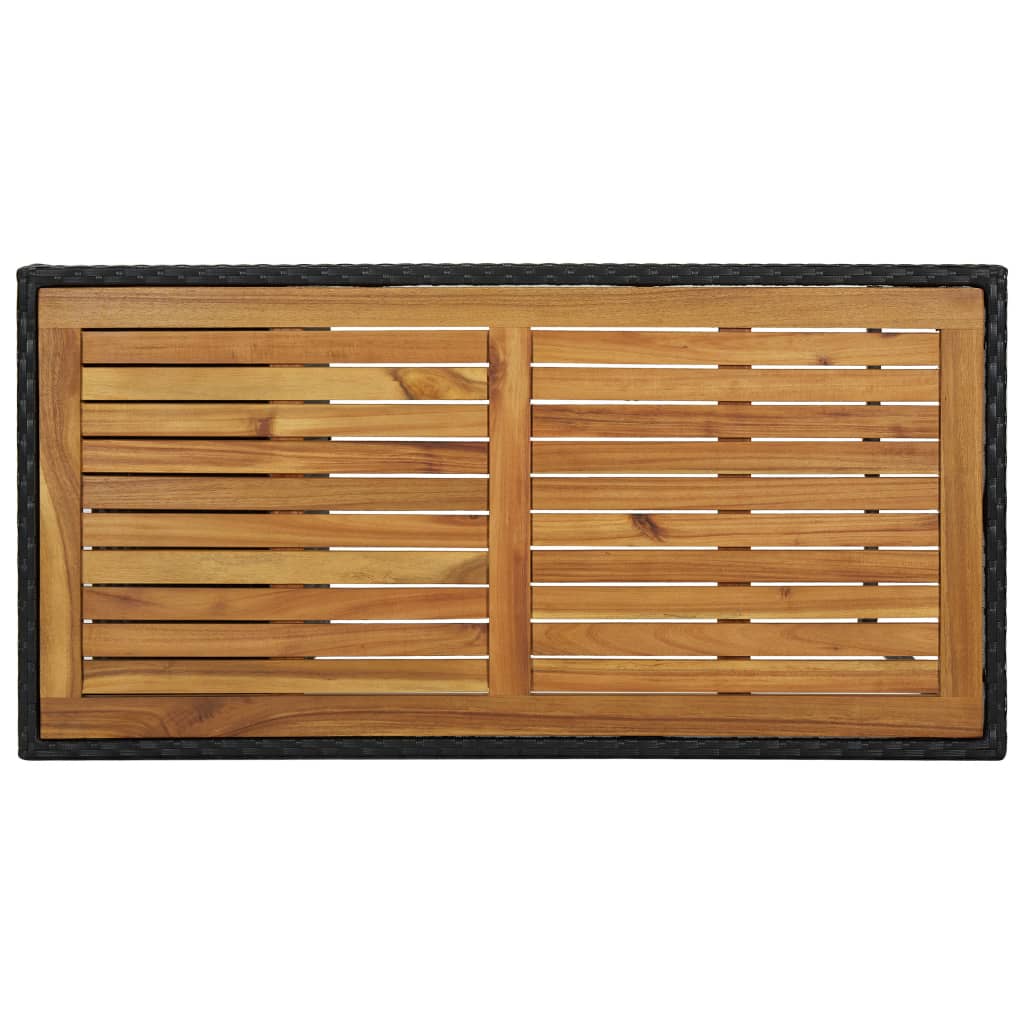 Set Mobilier Bar De Grădină Cu Perne, 5 Piese, Negru, Poliratan