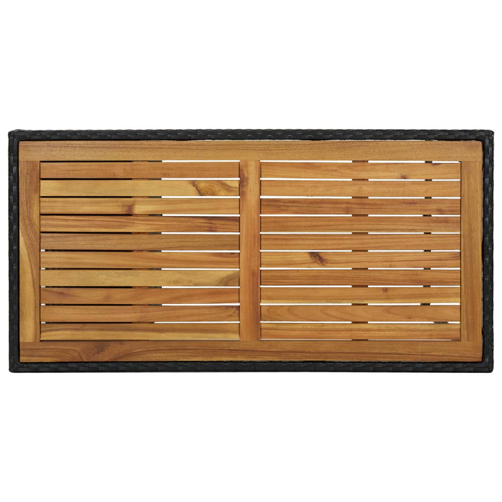 Set Mobilier Bar De Grădină Cu Perne, 5 Piese, Negru, Poliratan