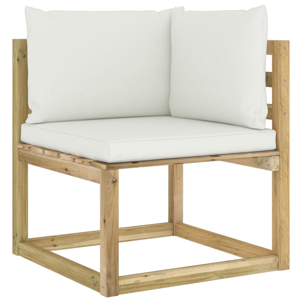 Set Mobilier De Grădină Cu Perne, 8 Piese, Lemn De Pin Tratat