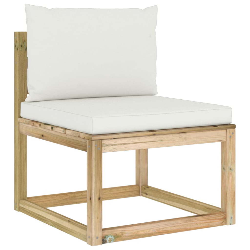 Set Mobilier De Grădină Cu Perne, 8 Piese, Lemn De Pin Tratat