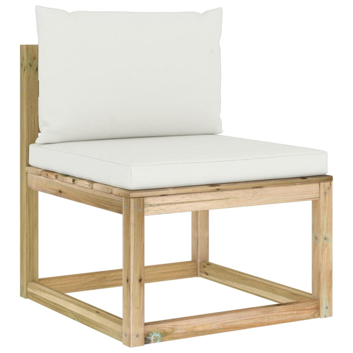Set Mobilier De Grădină Cu Perne, 8 Piese, Lemn De Pin Tratat