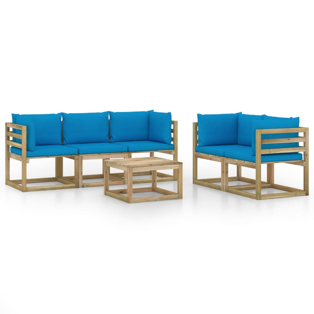 Set Mobilier De Grădină Cu Perne , 6 Piese