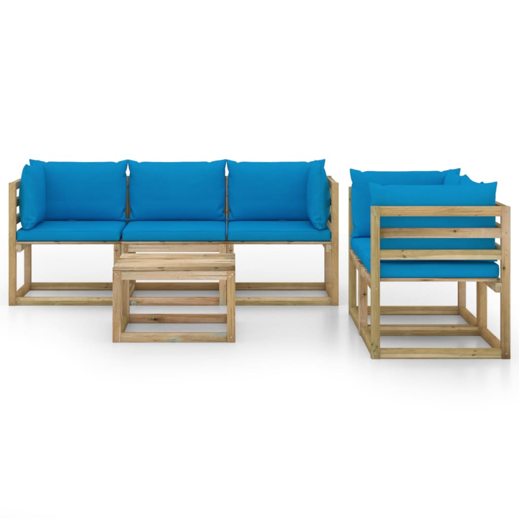 Set Mobilier De Grădină Cu Perne , 6 Piese