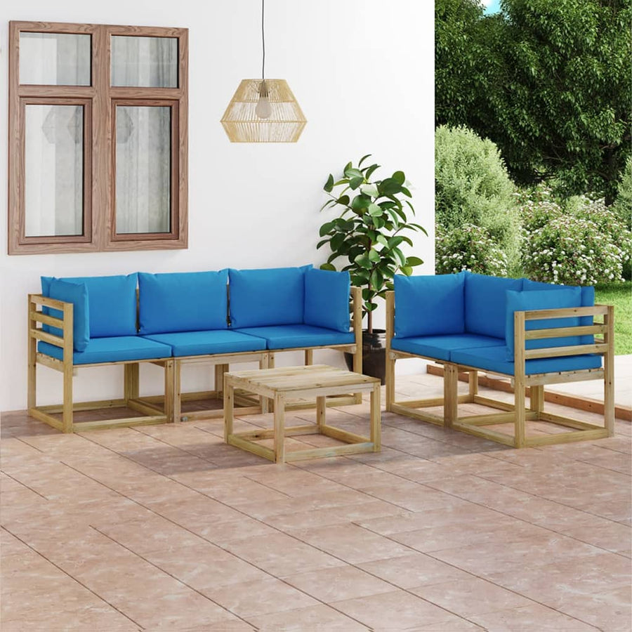 Set Mobilier De Grădină Cu Perne , 6 Piese