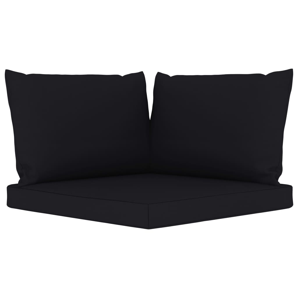 Set Mobilier De Grădină Cu Perne Negre, 6 Piese