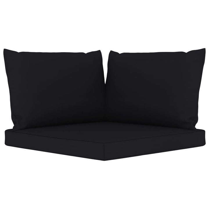 Set Mobilier De Grădină Cu Perne Negre, 6 Piese