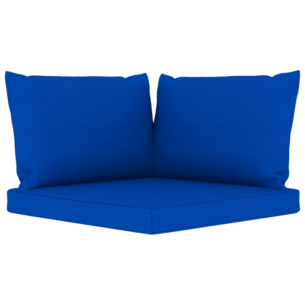 Set Mobilier De Grădină Cu Perne Albastre, 6 Piese