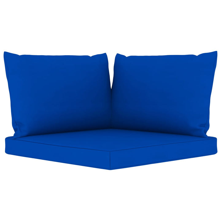 Set Mobilier De Grădină Cu Perne Albastre, 6 Piese