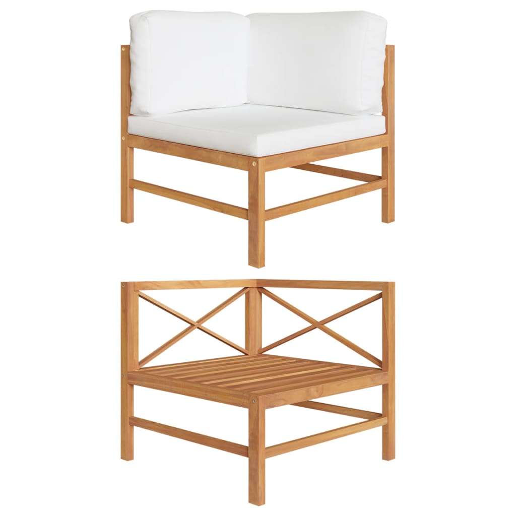 Set Mobilier Grădină Cu Perne , 3 Piese, Lemn De Tec