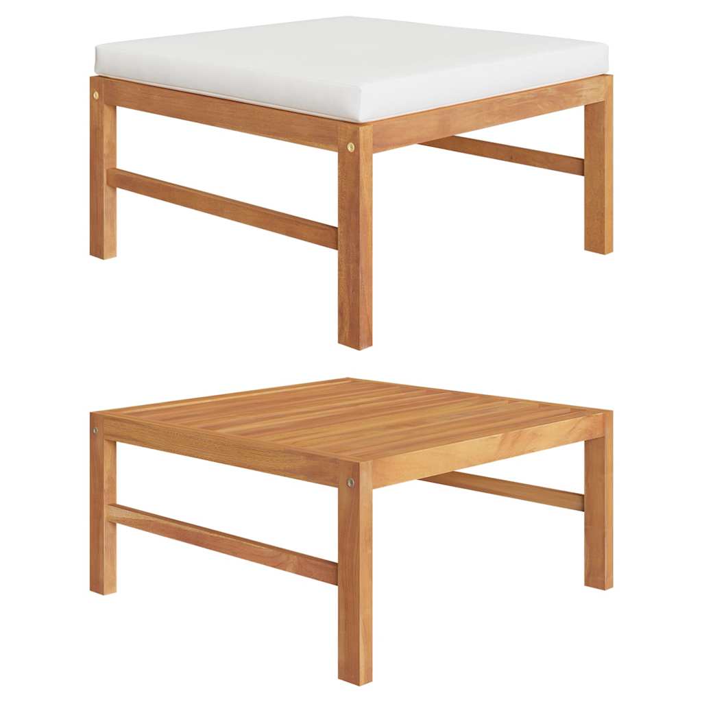 Set Mobilier Grădină Cu Perne , 3 Piese, Lemn De Tec