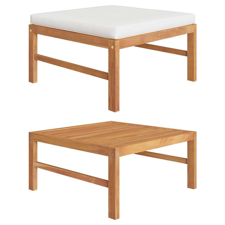Set Mobilier Grădină Cu Perne , 3 Piese, Lemn De Tec