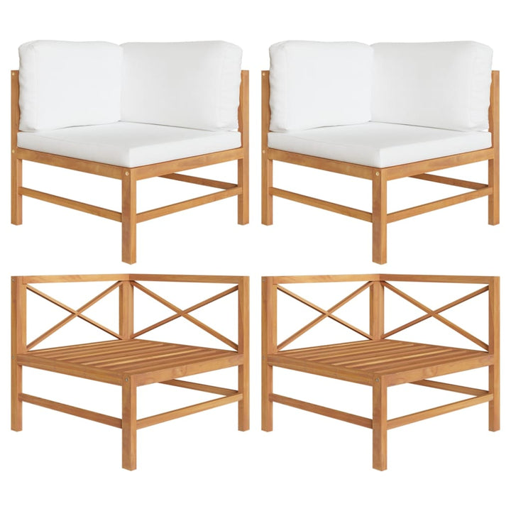 Set Mobilier Grădină Cu Perne , 3 Piese, Lemn De Tec
