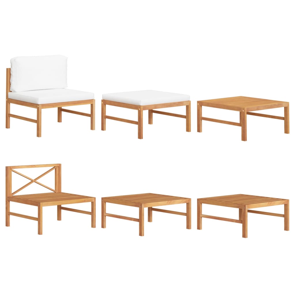 Set Mobilier Grădină Cu Perne , 3 Piese, Lemn De Tec